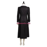 Wednesday Addams Cosplay Costume Addams Dress for Adult Women Vintage Black Gothic Outfits