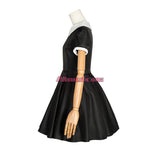 Wednesday Addams Cosplay Costume Addams Dress for Adult Women Vintage Black Gothic Outfits