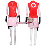 Haruno Sakura Cosplay Costume Women Girls Skirt Outfit Ninja Headband Kunai Props