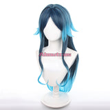 Genshin Impact Yakshas Fanan Cosplay Wig Water Yaksha Blue Long Hair